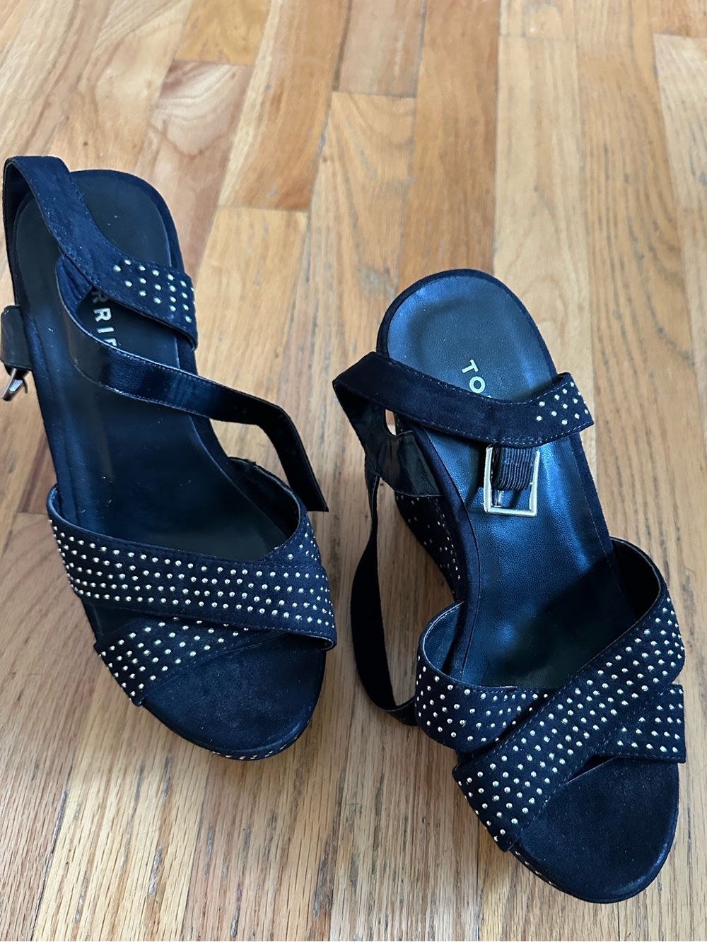 Torrid Women’s Dressy Black Studded Heels Size 8